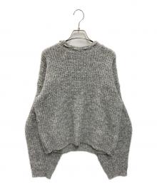 rosy monster（ロージーモンスター）の古着「BACK NECK RIBON KNIT」｜グレー