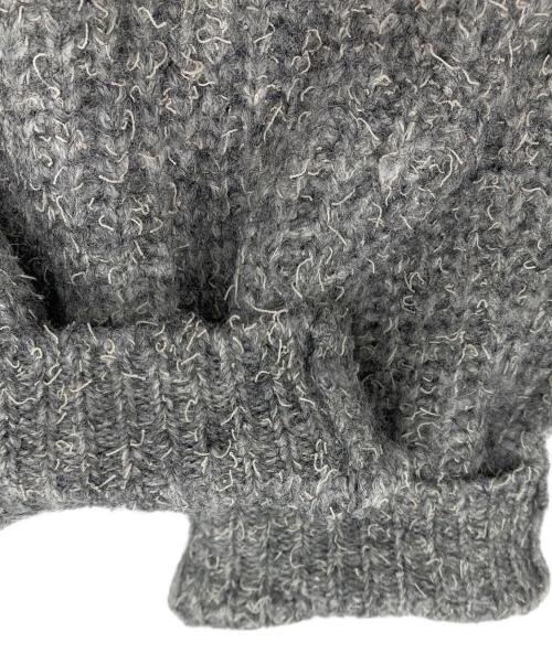 rosy monster（ロージーモンスター）rosy monster (ロージーモンスター) BACK NECK RIBON KNIT グレー サイズ:FREEの古着・服飾アイテム