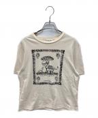 Acne studiosアクネ ストゥディオズ）の古着「Ebily Frame T-Shirt」｜ベージュ