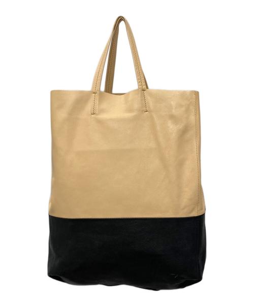 CELINE（セリーヌ）CELINE (セリーヌ) ホリゾンタルカバトート ブラック×ベージュの古着・服飾アイテム