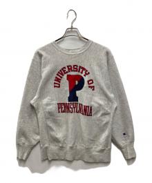 Champion REVERSE WEAVE（チャンピオン リバース ウィーブ）の古着「3段プリントスウェット」｜グレー