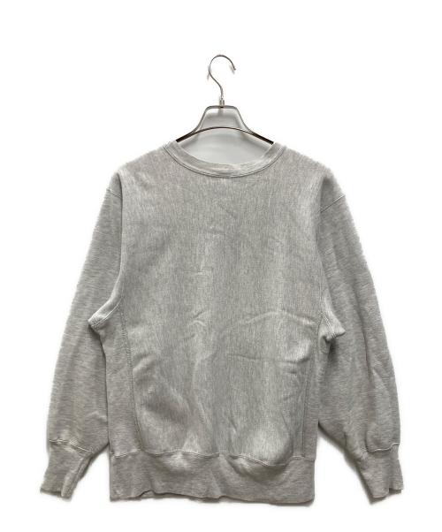Champion REVERSE WEAVE（チャンピオン リバース ウィーブ）Champion REVERSE WEAVE (チャンピオン リバース ウィーブ) 3段プリントスウェット グレー サイズ:Lの古着・服飾アイテム