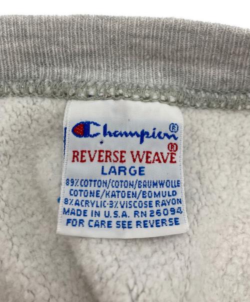 Champion REVERSE WEAVE（チャンピオン リバース ウィーブ）Champion REVERSE WEAVE (チャンピオン リバース ウィーブ) 3段プリントスウェット グレー サイズ:Lの古着・服飾アイテム