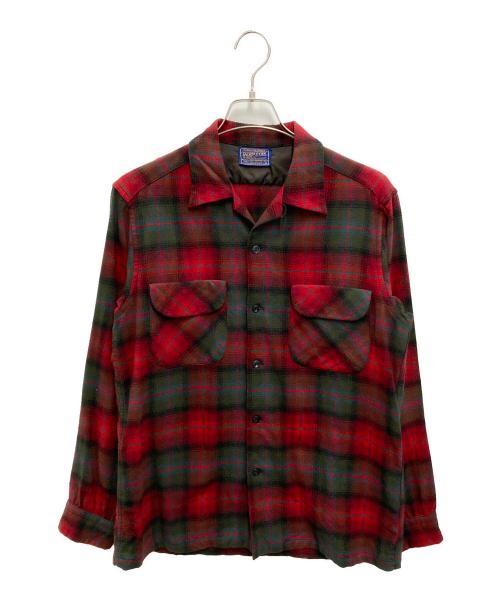 PENDLETON（ペンドルトン）PENDLETON (ペンドルトン) 【古着】ウールチェックボードシャツ グリーン×レッド サイズ:Mの古着・服飾アイテム