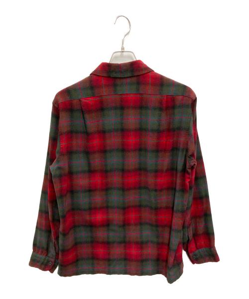 PENDLETON（ペンドルトン）PENDLETON (ペンドルトン) 【古着】ウールチェックボードシャツ グリーン×レッド サイズ:Mの古着・服飾アイテム