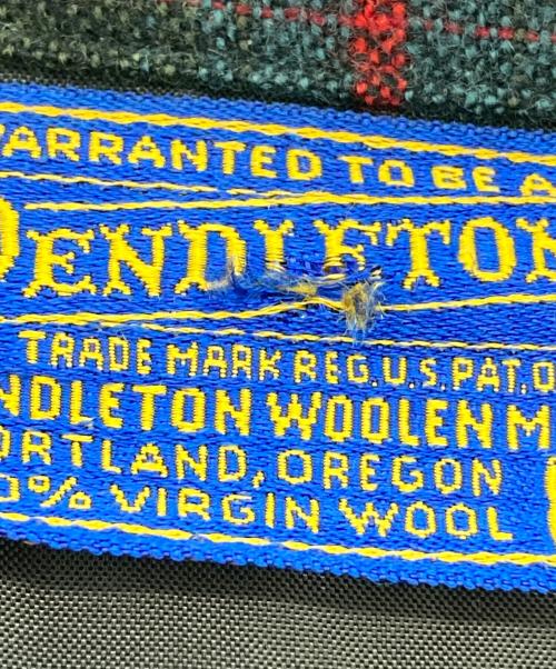 PENDLETON（ペンドルトン）PENDLETON (ペンドルトン) 【古着】ウールチェックボードシャツ グリーン×レッド サイズ:Mの古着・服飾アイテム