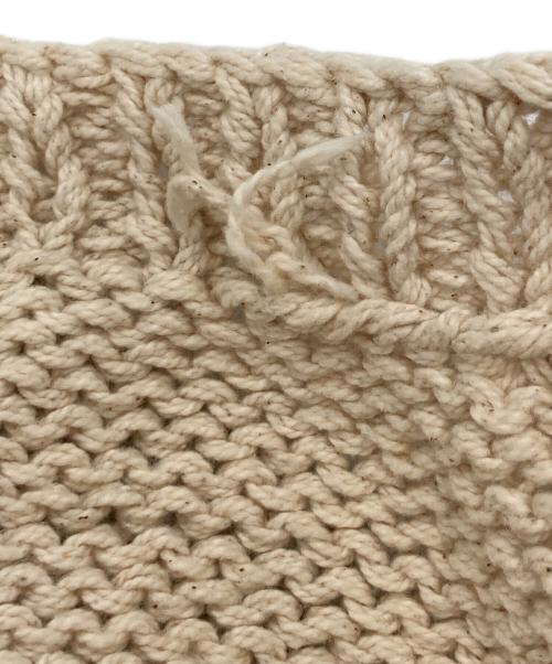 Mcmachan Woolen（マクマーンウーレン）Mcmachan Woolen (マクマーンウーレン) フラワー半袖ニット アイボリー サイズ:FREEの古着・服飾アイテム
