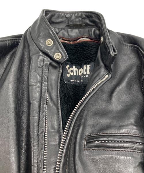Schott（ショット）Schott (ショット) ライナー付シングルライダースジャケット ブラック サイズ:SIZE 36の古着・服飾アイテム