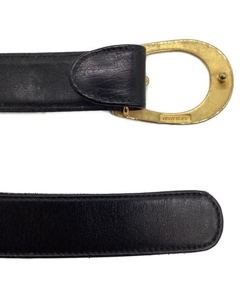 GUCCI（グッチ）GUCCI (グッチ) Ｇバックルレザーベルト ブラック サイズ:SIZE 75-30の古着・服飾アイテム