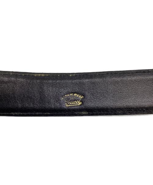 GUCCI（グッチ）GUCCI (グッチ) Ｇバックルレザーベルト ブラック サイズ:SIZE 75-30の古着・服飾アイテム