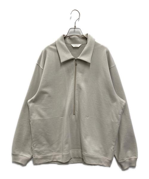 STILL BY HAND（スティルバイハンド）STILL BY HAND (スティルバイハンド) ハーフジップスウェット グレー サイズ:SIZE 48の古着・服飾アイテム