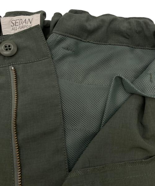 SEDAN ALL-PURPOSE（セダンオールパーパス）SEDAN ALL-PURPOSE (セダンオールパーパス) Tech Linen Over Pant カーキ サイズ:Lの古着・服飾アイテム