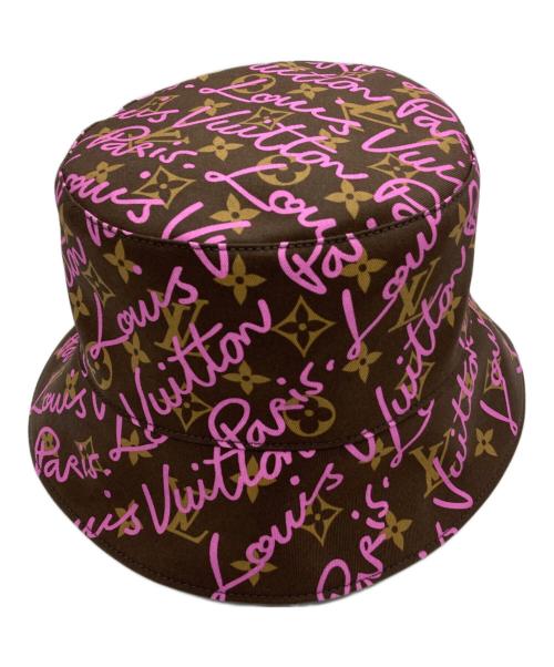 LOUIS VUITTON（ルイ ヴィトン）LOUIS VUITTON (ルイ ヴィトン) スクリプト バケットハット ブラウンの古着・服飾アイテム