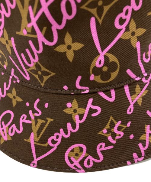 LOUIS VUITTON（ルイ ヴィトン）LOUIS VUITTON (ルイ ヴィトン) スクリプト バケットハット ブラウンの古着・服飾アイテム