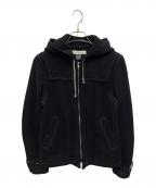 COMME des GARCONS SHIRTコムデギャルソンシャツ）の古着「ウ-ルジップアップジャケット」｜ブラック