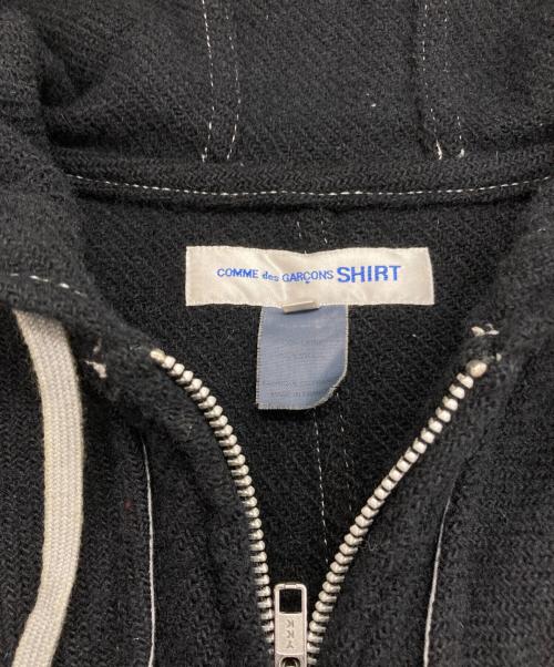 COMME des GARCONS SHIRT（コムデギャルソンシャツ）COMME des GARCONS SHIRT (コムデギャルソンシャツ) ウ-ルジップアップジャケット ブラック サイズ:XSの古着・服飾アイテム