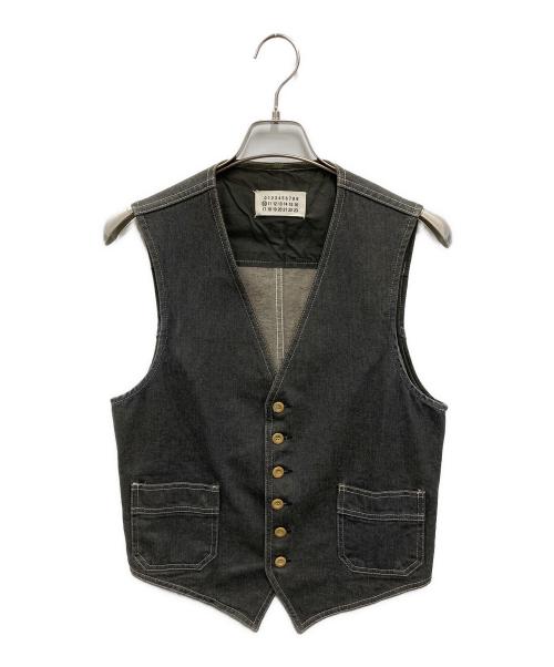 Maison Martin Margiela（メゾンマルタンマルジェラ）Maison Martin Margiela (メゾンマルタンマルジェラ) デニムジレ ブラック サイズ:46の古着・服飾アイテム
