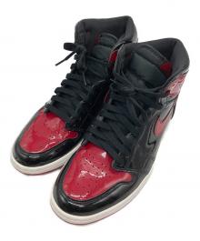 NIKE（ナイキ）の古着「パテント ハイカットスニーカー」｜レッド×ブラック