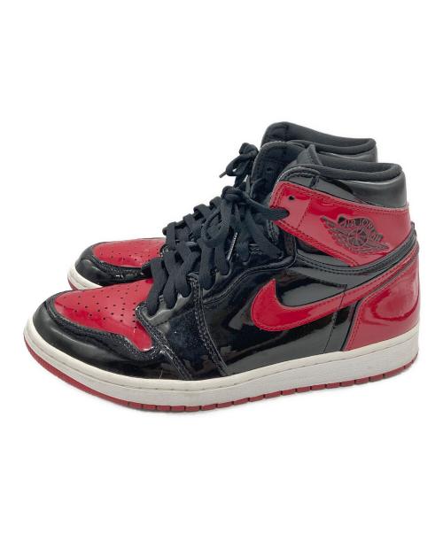NIKE（ナイキ）NIKE (ナイキ) パテント ハイカットスニーカー レッド×ブラック サイズ:27.5cmの古着・服飾アイテム
