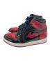 NIKE (ナイキ) パテント ハイカットスニーカー レッド×ブラック サイズ:27.5cm：8000円