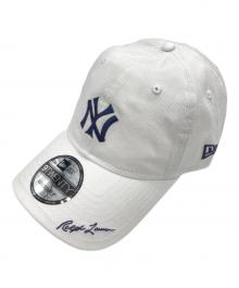 POLO RALPH LAUREN×New Era（ポロ・ラルフローレン×ニューエラ）の古着「ヤンキース ツイル キャップ」｜ホワイト