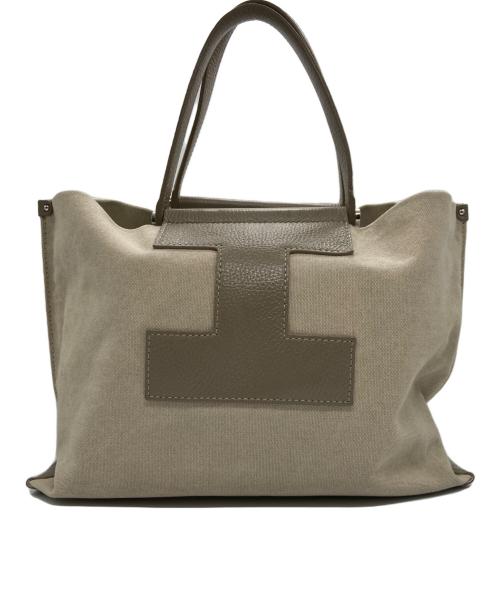 IACUCCI（イアクッチ）IACUCCI (イアクッチ) ソルベットS 2WAY ハンドバッグ ベージュ×アイボリーの古着・服飾アイテム