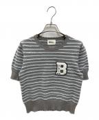 Bibiy.ビビィ）の古着「B. BORDER LOCK KNIT」｜ブルー×グレー