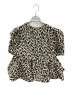 Bibiy. (ビビィ) VERO PEPURAMU LEOPARD TOP ブラック×ベージュ サイズ:FREE 未使用品：18000円