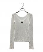 Blueleaブルレア）の古着「Lacy long Tee」｜ホワイト