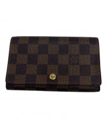 LOUIS VUITTON（ルイ ヴィトン）の古着「ダミエ 2つ折り財布」｜ブラウン