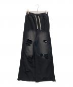 DANKE SCHONダンケ シェーン）の古着「DAMEGE SWEAT PANTS」｜ブラック