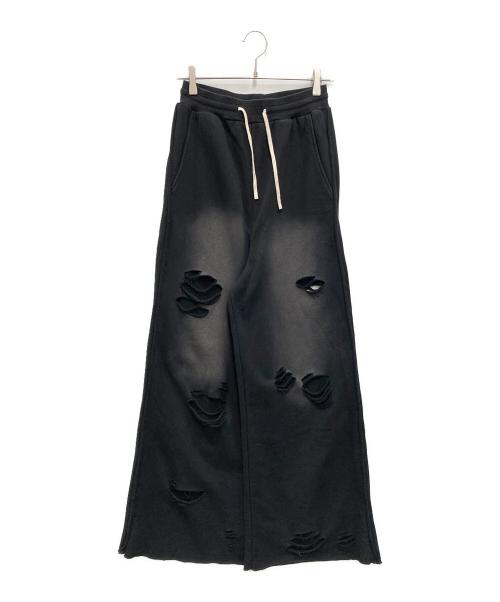 DANKE SCHON（ダンケ シェーン）Danke schon (ダンケ シェーン) DAMEGE SWEAT PANTS ブラック サイズ:Sの古着・服飾アイテム