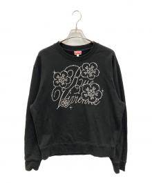 KENZO（ケンゾー）の古着「エンブロイダリースウェットシャツ」｜ブラック