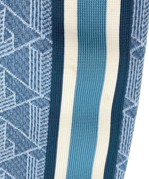 LACOSTE（ラコステ）LACOSTE (ラコステ) モノグラムジャカードトラックジャケット ブルー サイズ:3の古着・服飾アイテム