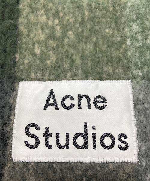 Acne studios（アクネ ストゥディオズ）ACNE STUDIOS (アクネ ストゥディオズ) ウールチェックマフラー グリーンの古着・服飾アイテム