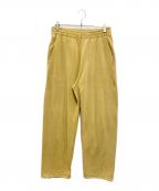 FOLLフォル）の古着「antique washed baggy sweatpants」｜イエロー