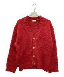minami anderson（ミナミ アンダーソン）の古着「FRENCH MERINO ROOP SHAGGY CARDIGAN」｜レッド