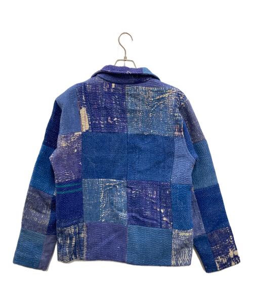 KARTIK RESEARCH（カーティックリサーチ）KARTIK RESEARCH (カーティックリサーチ) パッチワークシャツジャケット ブルー サイズ:Mの古着・服飾アイテム