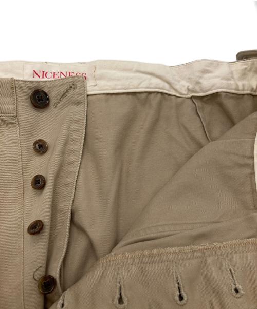 NICENESS（ナイスネス）NICENESS (ナイスネス) DOUBLE KNEE PANTS HOWERD.L ベージュ サイズ:Mの古着・服飾アイテム