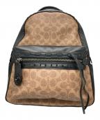 COACHコーチ）の古着「Campus Backpack Signature Canvas Whipstitch」｜ベージュ