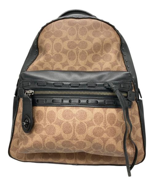 COACH（コーチ）COACH (コーチ) Campus Backpack Signature Canvas Whipstitch ベージュの古着・服飾アイテム