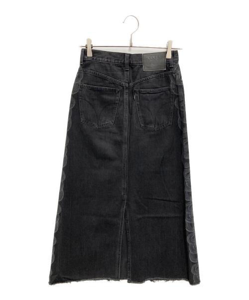 Hysteric Glamour（ヒステリックグラマー）Hysteric Glamour (ヒステリックグラマー) SNAKE LOOP リメイク デニムスカート ブラック サイズ:25の古着・服飾アイテム