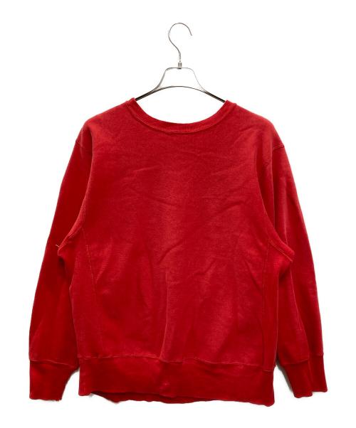 Champion REVERSE WEAVE（チャンピオン リバース ウィーブ）Champion REVERSE WEAVE (チャンピオン リバース ウィーブ) 3段プリント スウェット レッド サイズ:Ｌの古着・服飾アイテム