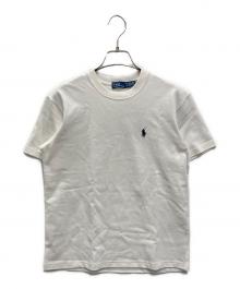 POLO RALPH LAUREN（ポロ・ラルフローレン）の古着「コットン ジャージー クルーネック Tシャツ」｜ホワイト