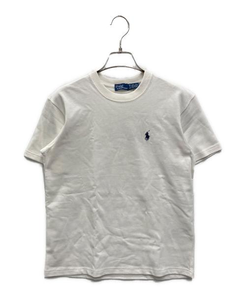 POLO RALPH LAUREN（ポロ・ラルフローレン）POLO RALPH LAUREN (ポロ・ラルフローレン) コットン ジャージー クルーネック Tシャツ ホワイト サイズ:XSの古着・服飾アイテム