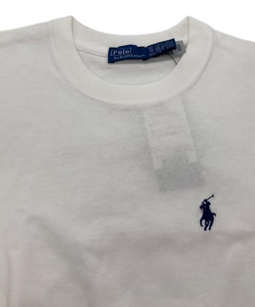POLO RALPH LAUREN（ポロ・ラルフローレン）POLO RALPH LAUREN (ポロ・ラルフローレン) コットン ジャージー クルーネック Tシャツ ホワイト サイズ:XSの古着・服飾アイテム