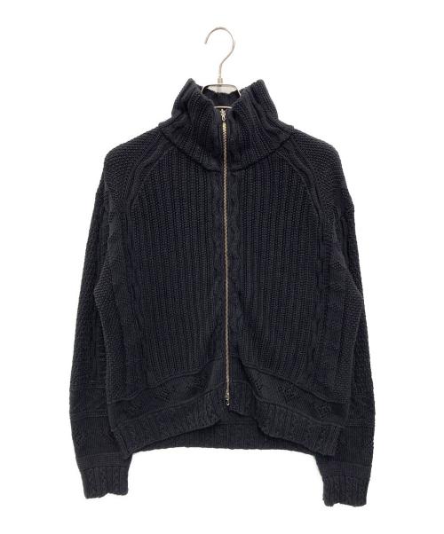 NICENESS（ナイスネス）NICENESS (ナイスネス) PICKFORD ドライバーズニット ネイビー サイズ:Lの古着・服飾アイテム