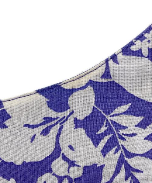 UNITED ARROWS（ユナイテッドアローズ）UNITED ARROWS (ユナイテッドアローズ) コットンフラワーマキシワンピース ブルー×ホワイト サイズ:36の古着・服飾アイテム