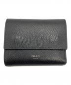 CELINEセリーヌ）の古着「スモールトリフォールドウォレット」｜ブラック