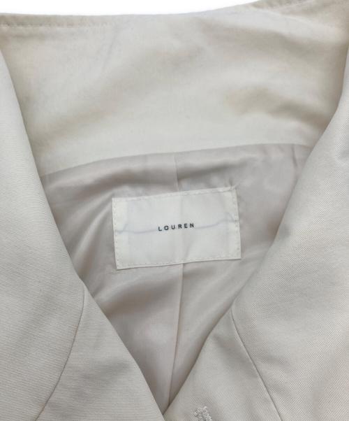 Louren（ローレン）louren (ローレン) trapeze coat アイボリー サイズ:FREEの古着・服飾アイテム